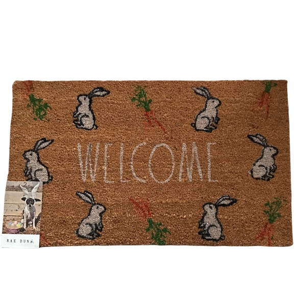 Rae Dunn Other - New Rae Dunn Welcome Coir Mat Easter Theme🐇🥕